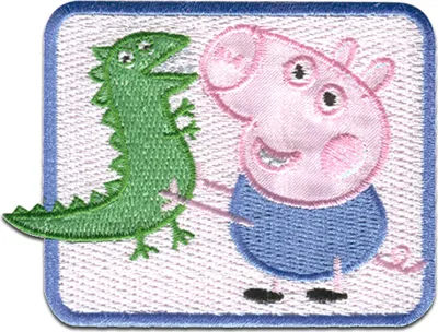Obrázek produktu pro Peppa Wutz © Schorsch Wutz - nášivka, nažehlovací, nažehlovací obrázek, nášivky, k nažehlení, velikost: 7,7 x 5,8 cm