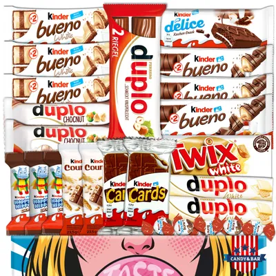 Produktbild von Schokolade Mix Box | Geschenkbox mit Kinderschokolade & bekannten Marken | Schokoriegel & Süßigkeiten Mix | Für Kinder Familie | Geschenkidee | Candy & Bar®