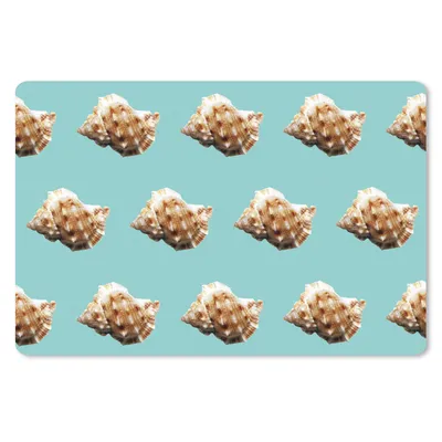 Produktbild von MuchoWow® Mauspad Mousepad Muscheln - Muster - Grün 27x18 cm - Mousepads - Maus Mat - Pad - Mausunterlage - Büroartikel - Desk Matten