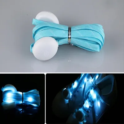 Productafbeelding van CHPN – Veters met LED-verlichting – lichtgevende veters – blauw licht – opvallende veters – 70 cm – ronde veters – stoere veters – op batterijen
