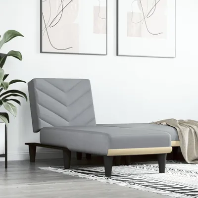 Image de Style élégant Chaise longue Tissu gris clair - Récamier Hommie9925592 1parcel