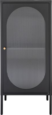 Adelaide Vitrinenschrank 1 Glastür schwarz.
