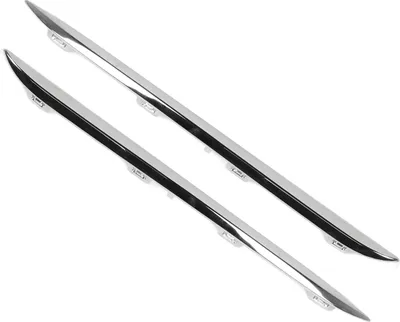 Immagine prodotto di 2 modanature laterali cromate per il paraurti posteriore, ricambio per Benz Classe C W205 di serie prima del facelift 2015 - 2018