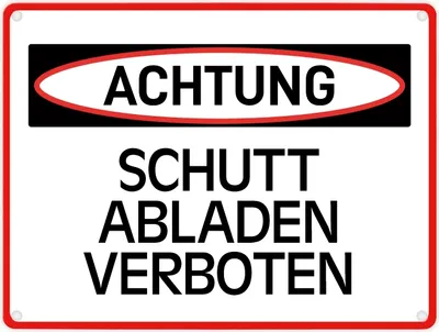 Produktbild von Schutt abladen verboten Warn- und Hinweisschild im modernen Design Warnschild