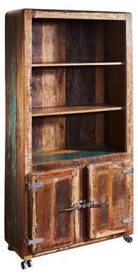 Immagine prodotto di MASSIVMOEBEL24 | scaffale in legno di Legno riciclato 90x35x180 multicolore laccato FREEZY #33