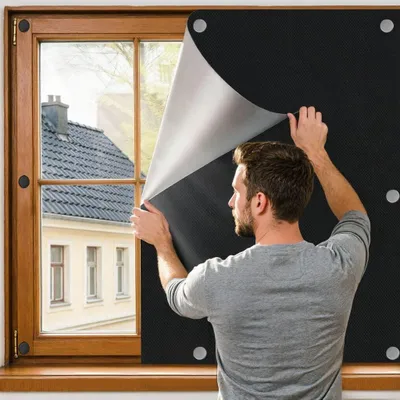 Obrázek produktu pro Zatemňovací rolety, rozměry 300 x 145 cm, barva černá, materiál: tkanina Oxford 420D, určené pro střešní okna