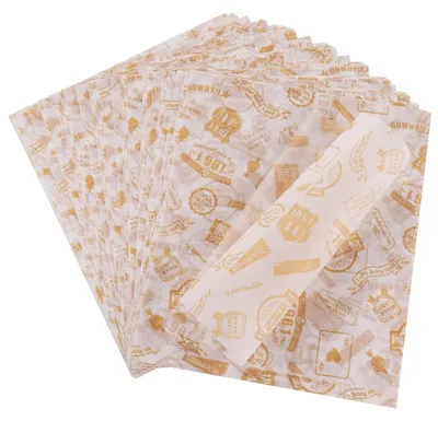 Produktbild von 100 Blatt Feinkostpapier, Frittierpapier für Körbe, umweltfreundliches Backpapier, Hamburgerpapier für Hamburger, Butterbrot, Käse, Pommes frites (25x21,5 cm)