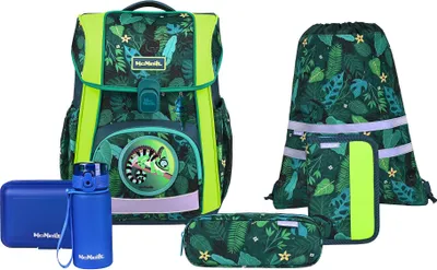 Image de McNeill sac d'école Bravo Schoolbag Set 9 pièces Tropic vert