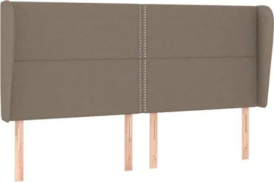 Produktbild von vidaXL Kopfteil mit Ohren Taupe 203x23x118/128 cm Stoff