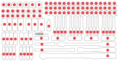Produktbild von KS Tools  Leere Schaumstoffeinlage zu 813.0120, 813.0120-97