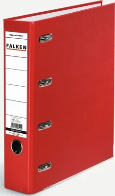 Produktbild von Doppelordner A4 2xA5 quer 70mm rot Packung mit 10 Stück