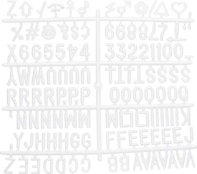 Produktbild von Securit Buchstaben-Set für Wandtafel "LETTER BOARD" weiß 256 Acryl Buchstaben