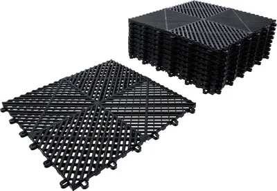 Immagine prodotto di Set di piastrelle in plastica | sistema a incastro | 400 x 400 x 18 mm | 10 pezzi.