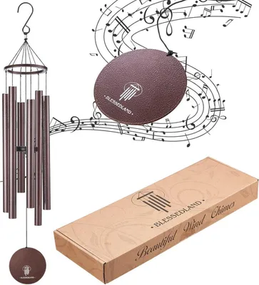 Zdjęcie produktu dla Wysokiej jakości gong wietrzny z dużym, głębokim dźwiękiem 6 metalowych rurek do ogrodu na podwórko na patio Melodyjne dźwięki Trwała jakość Idealny prezent