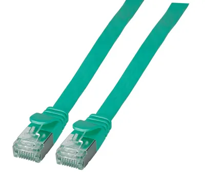 Produktbild von EFB RJ45 Flachpatchkabel U/FTP, Cat.6A, PVC, 1m, grün