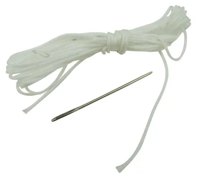 Produktbild von Nadel + Faden für Leder Lenkradbezug Lenkradhülle Schoner Lederlenkrad = WEISS