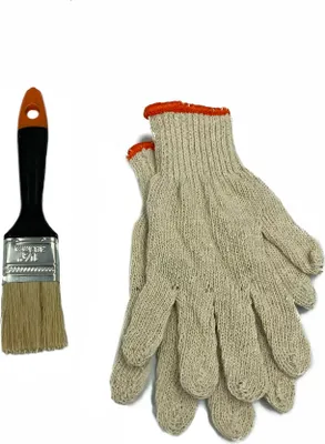 Image de brosse de 38 mm + gants de tricot s