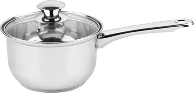 Obrázek produktu pro Zapékací hrnec Rosberg R51210O16K, 1,5 l, 16 x 9,5 cm, skleněné víko s odvzdušňovacím otvorem, nerezová ocel