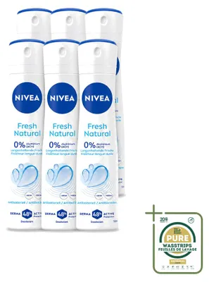 Produktbild von 6 x NIVEA Deodorant Spray Fresh Natural - 150 ml - Vorratspackung - 6 Stücke