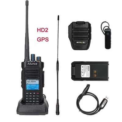 Produktbild von Retevis HD2-GPS+Bluetooth-Lautsprecher+Programmkabel+Batterie+Lange Antenne, Ham Radio