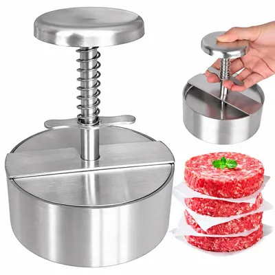 Image de INF Presse à hamburger en acier inoxydable 304 11 cm