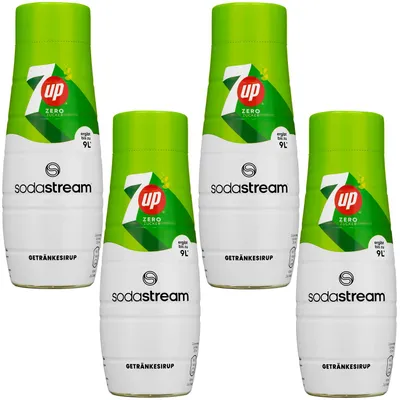 Produktbild von 7Up Sirup Zero Zucker 440ml 4er Pack für SodaStream Getränkesirup