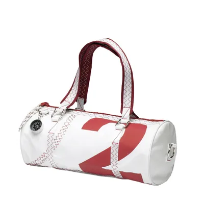 Produktbild von Sea Lady Damen Schultertasche mit Leder, Weiß/Rot aus Segeltuch