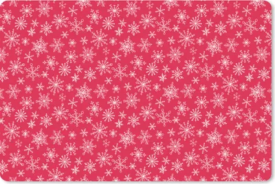 Produktbild von MuchoWow® Schreibtischunterlage Schneeflocke - Rot - Weiß - Design 60x40 cm - XXL Mauspad - Großes Mauspad