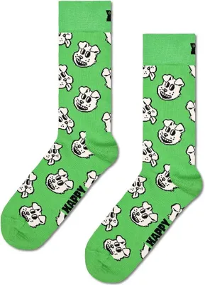 Image de Happy Socks Doggo Crew-chaussettes Vert UE 36-40 Hommes,Femmes Vert UE 36-40