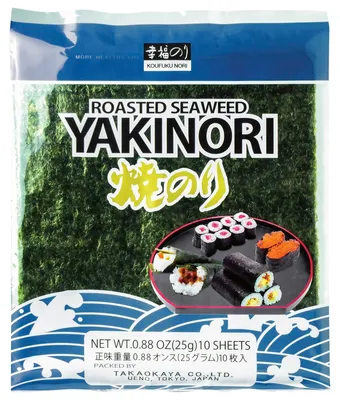 Produktbild Yaki Nori Seealgenblätter geröstet getrocknet für Sushi Takaokaya 25g 1er Pack