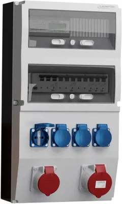 Productafbeelding van Stroomverdeler met 4x230V en 1x32A CEE Stopcontacten voor Bouwstroom