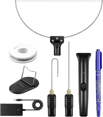 Obrázok produktu pre Elektrický nož na strihanie peny – stroj na strihanie peny – nástroj na hobby projekty – 3 v 1 – 18 W – farba dreva