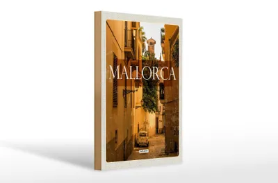 Produktbild von Holzschild Reise 20x30cm Mallorca Spain Altstadt Palmas