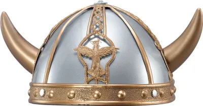 Obrázok produktu pre Bristol Novelty detská vikingská prilba s rohmi BN2153 (jedna veľkosť) (sivá/zlatá)