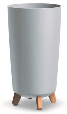 Produktbild von BirnePower Gracia Tubus Slim Blumentopf Rund Matt Hoch mit Füßen (44,5 cm, Grau)