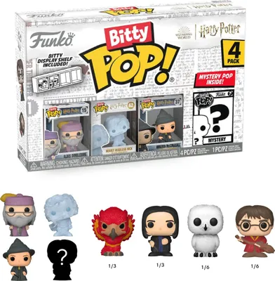 Image de Harry Potter Bitty POP ! Vinyl Harry Potter 4-pack Dumbledore 2.5 cm