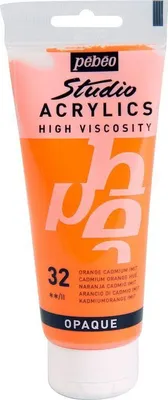 Immagine prodotto di Pittura acrilica coprente - Arancione cadmio - 100 ml