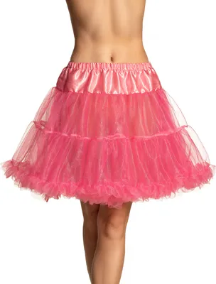 Produktbild von Petticoat/Onderrok/Tutu 2-lagig Neon Rosa mit M-L stretch