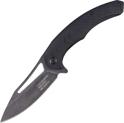 Productafbeelding van Herbertz Solingen mes, Black, G10 handvat, 440C staal (modelnummer: 56961)