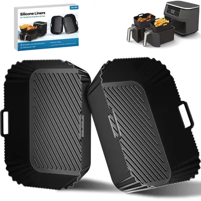 Image de 2 protections en silicone pour friteuse à air, compatibles avec les modèles AF400UK et AF300UK