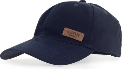 Produktbild von MUSTANG Cap Navy dunkelblau mit verstellbarem Kopfumfang 48-58 cm und gebogenem Schirm