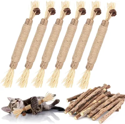 Productafbeelding van Kattenspeelgoed matatabi kauwsticks voor katten - set van 21 stuks - kattenkruid kauwstokjes