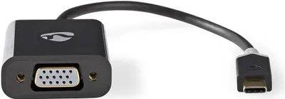 Obrázok produktu pre Nedis CCBP64850AT02, 0,2 m, VGA (D-Sub), USB Typ-C, Samica, Samec, Zlato
