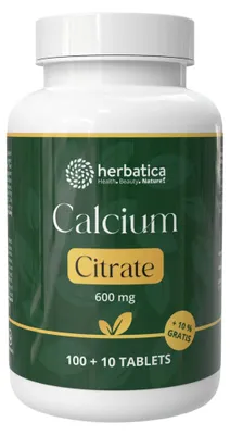 Obrázok produktu pre Vápnik Citrát 600 mg - 110 tabliet - Herbatica