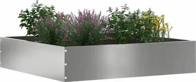 Image de Bordure de Pelouse Argent 60 x 60 x 13 cm Acier galvanisé