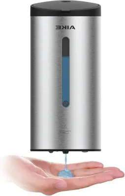 Zdjęcie produktu dla Automatyczny dozownik płynu do dezynfekcji rąk do montażu na ścianie – 800 ml, dozownik ze stali nierdzewnej do stref wejściowych i toalet