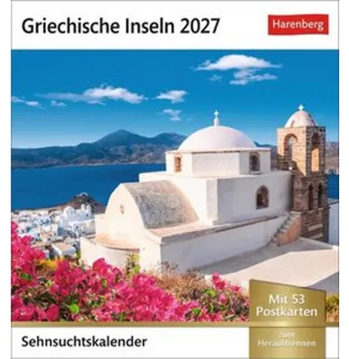 Produktbild von Griechische Inseln Sehnsuchtskalender 2027 - Wochenkalender mit 53 Postkarten