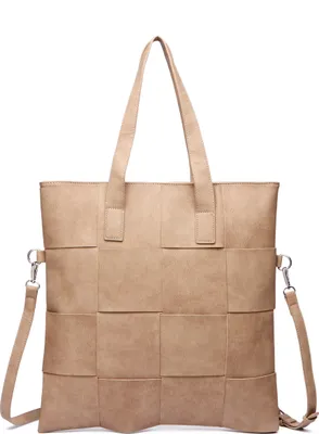 Produktbild von Große Schultertasche Kiri in eleganter Flecht Optik von collezione alessandro