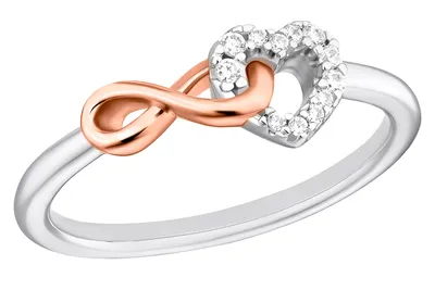Produktbild von s.Oliver Ring für Damen 925er Silber mit Herz, Infinity Größe: 56mm