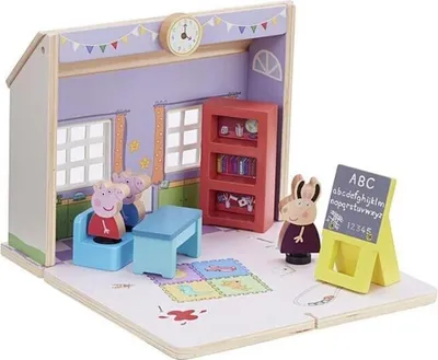 Image de Jouets en bois Peppa Wutz - École (avec figurines et accessoires) Jouets en bois Pig